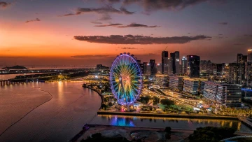 夜幕降临前的大前海