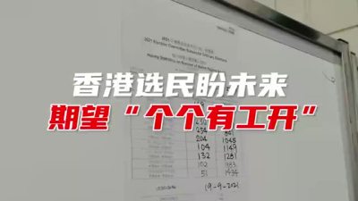 香港选民称选举可表达真实意愿 期望“个个有工开”