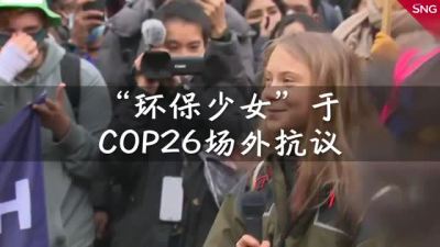 “环保少女”在联合国气候变化大会场外抗议