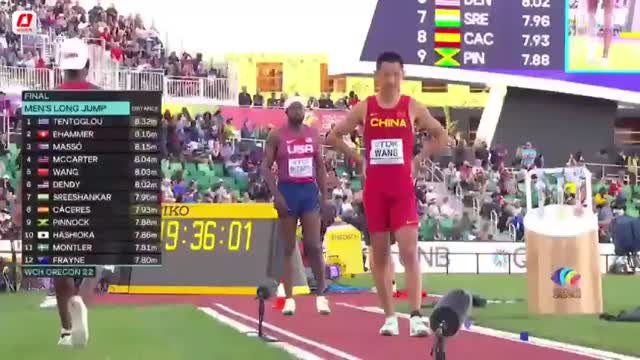 突破！王嘉男夺得田径世锦赛男子跳远金牌