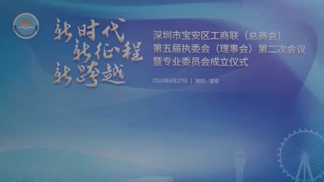 新时代 新征程 新跨越——宝安区工商联（总商会）举行第五届执委会（理事会）第二次会议暨专业委员会成立仪式