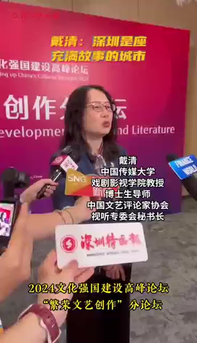 戴清：深圳是座充满故事的城市