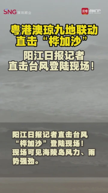 粤港澳琼九地联动直击“桦加沙”，阳江日报记者直击台风登陆现场！