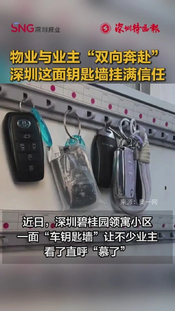 深圳一小区的这面“钥匙墙”，安全感拉满