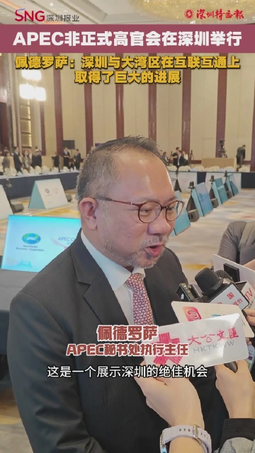 佩德罗萨：深圳与大湾区在互联互通上取得了巨大的进展