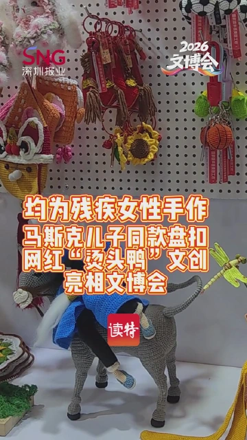 均为残疾女性手作，马斯克儿子同款盘扣、网红“烫头鸭”文创亮相文博会